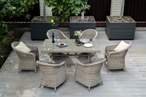 Плетеное кресло из искусственного ротанга, цвет бежевый 4SIS Равенна YH-C1103W beige