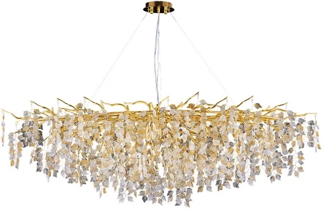 Подвесная люстра Divinare Salice 3136/01 SP-13 (220V, на тросе, лепестки, ветки)