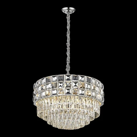Подвесная люстра Wertmark Sabrina WE133.16.103 (220V, хрусталь, на цепи, круглые)