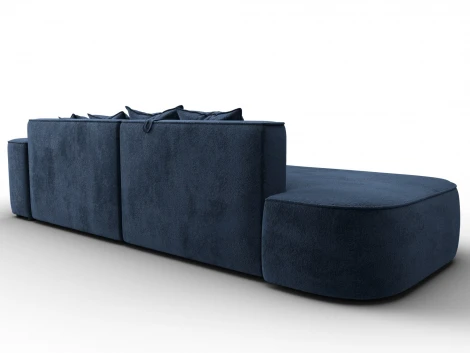 Диван угловой Лига-065 угол правый (ДСП/Пластик/Велюр/Синий) Лига Диванов 129808