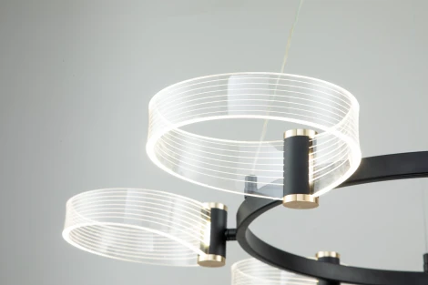 Люстра подвесная светодиодная Cloud 10227/6 LED*55W Black/Gold