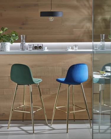 Барный стул Nilson темно-синий La Forma (ex Julia Grup) арт.067121