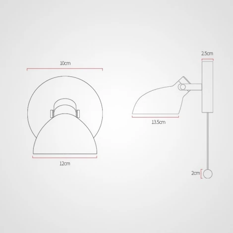 Бра с выключателем зеленое ImperiumLoft ONDER01 (220V)