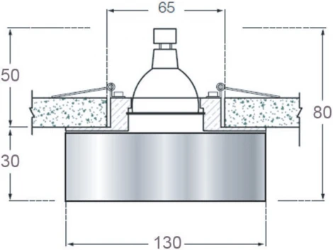 Встраиваемый точечный светильник Donolux DL014 DL014Y (220V, круглые)