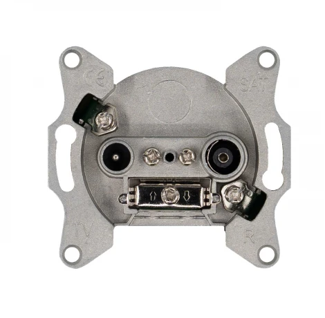 ТВ-розетка проходная + акустическая (мокко) Jasmart G-Classic G6205Z