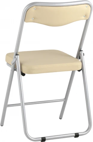Складной стул Stool Group Джонни экокожа кремовый каркас металлик УТ000035366