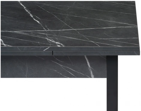 Стол Woodville Форли 90(150)х67 файерстоун / черный матовый 550564
