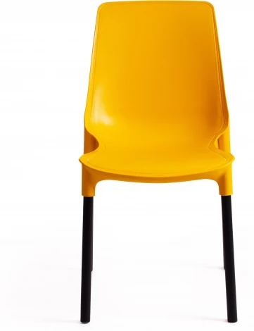 Стул GENIUS (mod 75) / 1 шт. в упаковке (Металл,Пластик /Желтый,Черный)