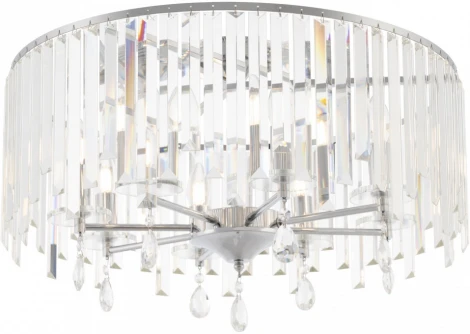 Потолочная люстра хрустальная на штанге Arte Milano Sorrento-2509 372509/8/590 CR (220V)