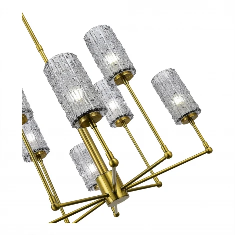 Потолочная люстра на штанге ST Luce Gacciolo SL1240.303.08 Латунь/Дымчатый E27 8*60W (220V)