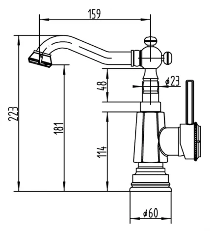Смеситель Zorg Antic A 310U-BR для раковины