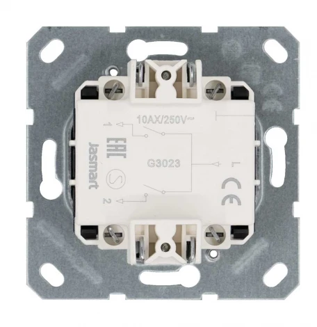 Выключатель двухклавишный (антрацит) Jasmart G-Classic G3023B