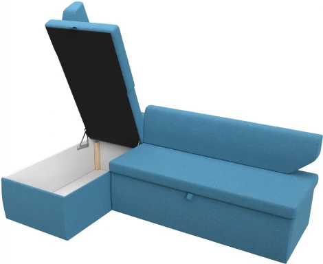 Диван кухонный угловой Омура левый угол (Голубой/Рогожка) Лига Диванов арт.125899L