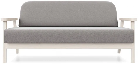 Диван Arsko прямой Флори М беленый дуб велюр серый