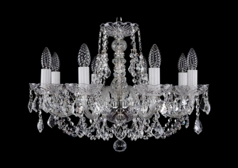 Подвесная люстра Bohemia 1406 1406/8/195/Ni/Leafs