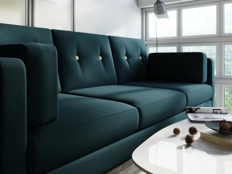 Диван Arsko прямой Ингвар Б велюр голубой