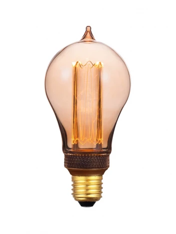 Лампочка светодиодная диммируемая прозрачная/бежевая груша E27 4,5W Hiper Vein HL-2231