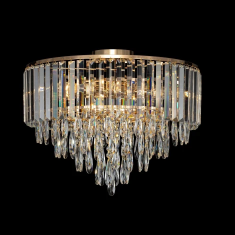 Потолочная люстра каскадная хрустальная Citilux Leonna CL320182