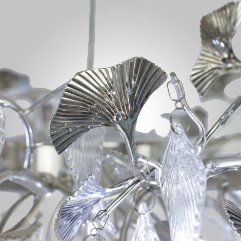 Подвесная люстра AM Group WOODSTAR WOODSTAR L1200 SN (220V, на тросе, листья)