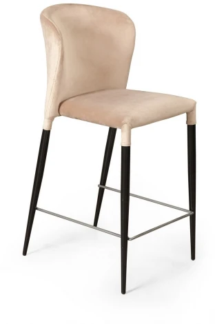 Стул полубарный Albert, бархат бежевый 5/опора конус Top Concept ALBERT 75389