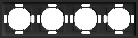 Рамка на 4 поста (черный) Stekker Эмили 49861