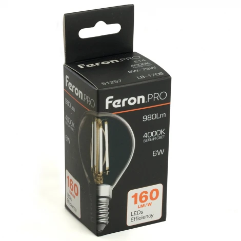 Лампа светодиодная E14 6W Feron LB-1706 51257
