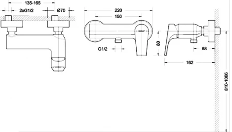 Смеситель Bravat Vega F9119177CP-01 для душа