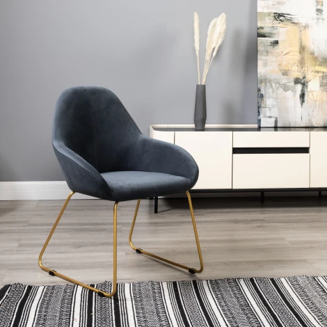 Кресло Kent Diag grey/Линк золото R-Home арт.410119144h_Diaggrey_золото_линк