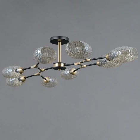 Потолочная люстра на штанге ILLUMICO IL0272-8CSQ-25 BK AB TRENTO (220V)