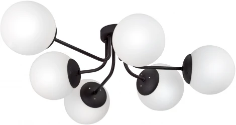 Потолочная люстра на штанге Vitaluce V4996-1/6PL (220V, шарики, молекулы)