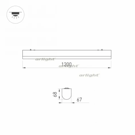 Линейный настенно-потолочный светильник LED ALT-LARGO-1200-30W Day4000 (WH, 120 deg, 230V) (Arlight, IP65 Пластик) 030991
