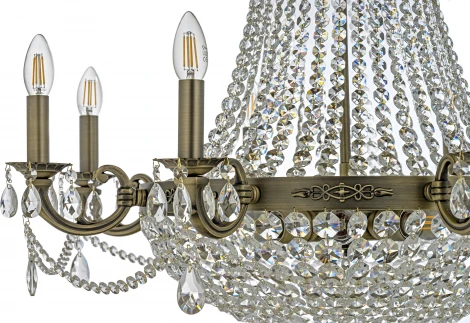 Подвесная люстра Dio D'Arte Lodi E 1.6.8.600 A (220V, хрусталь, на цепи, подсвечник, свеча)