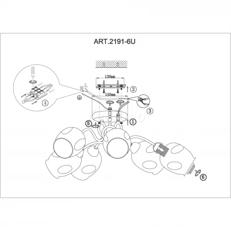 Потолочная люстра F-Promo Bento 2191-6U