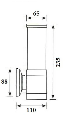 Настенный светильник уличный Oasis Light TUBE 78038 S (220V, IP44)