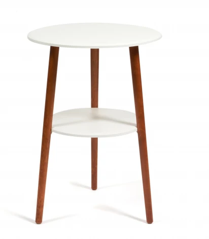 Подставка FLORISTE Белый (ножки орех) (МДФ/дерево)