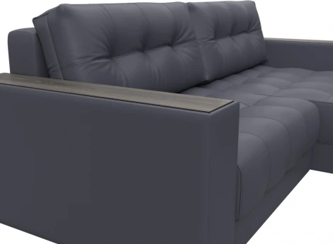 Диван угловой с декором Лига-049 НПБ Лига Диванов (Экокожа) арт.128470