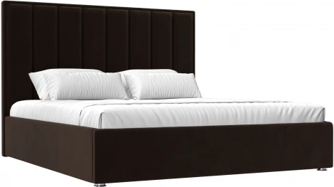Кровать интерьерная Афродита 180 (Коричневый/Микровельвет) Лига Диванов арт.120589
