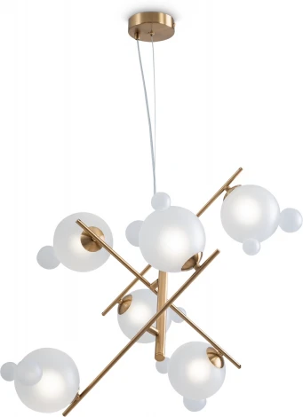 Подвесной светильник Freya Flaty FR5374PL-06BS (220V, на тросе, молекулы)