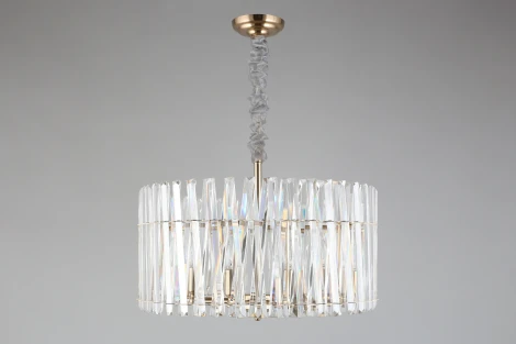 Подвесная люстра Aployt Verene APL.808.13.08 (220V, хрусталь, на цепи, свеча, круглые)