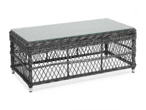 Стол журнальный из искусственного ротанга, цвет графит 4SIS Гранд Латте YH-S4840W graphite