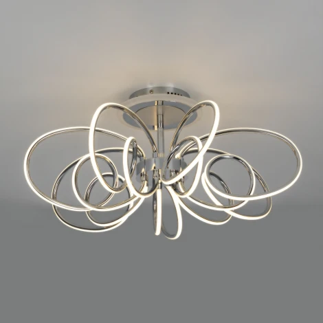 Потолочная люстра RGB на штанге Citilux Salma Smart CL224A171 (LED, 220V, голосовое управление, пульт управления, управление смартфоном, умный дом - Алиса, Маруся, Экосистема Сбер)