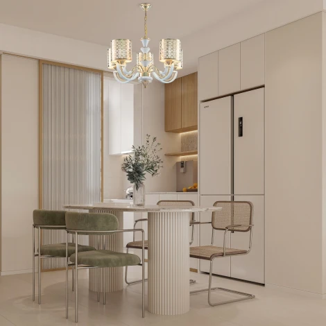 Подвесная люстра Arte Milano Florentia-8857 308857/5 Wh/Gd (220V, на цепи)