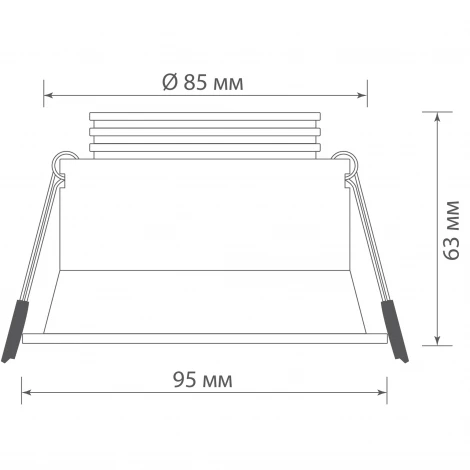 Светильник встраиваемый, поворотный круглый, 12Вт 3000К 1026Лм белый Donolux Basis DL18901R12W1B50