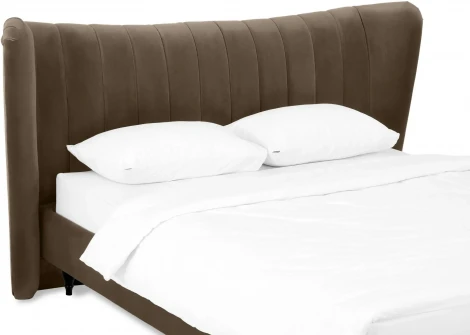 Кровать Queen II Agata L ОГОГО (арт.574736), (Ткань/Коричневый)