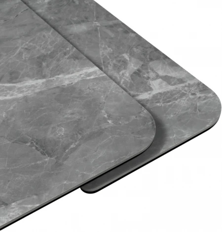 Стол Arthur раскладной 120-184x80x75см, керамогранит серый мрамор Greys Grey, чёрный Bradex Home арт.RF 0656