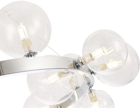 Подвесная люстра Crystal Lux AGATA SP15 V2 CHROME/TRANSPARENTE