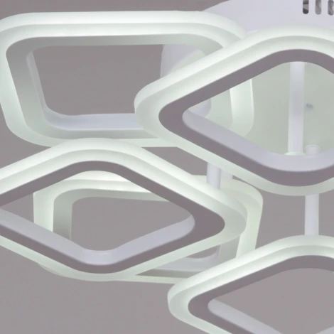 Потолочная люстра светодиодная на штанге с пультом регулировкой яркости и цветовой температуры Reluce 05104-0.3-4+4 WH