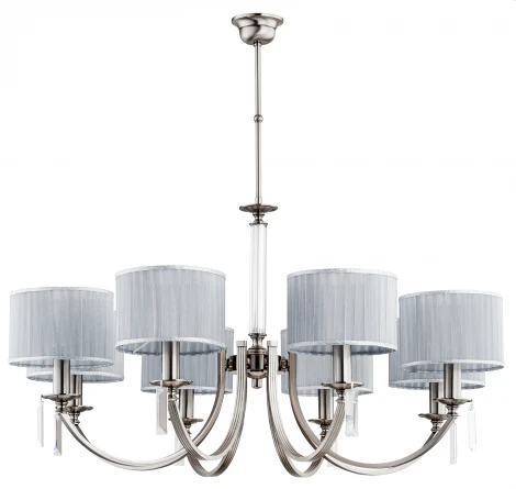 Потолочная люстра на штанге Kutek Zevio ZEV-ZW-8(N/A) (220V, хрусталь Swarovski)