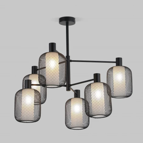 Потолочная люстра на штанге Eurosvet Voile 30191/6 черный (220V)