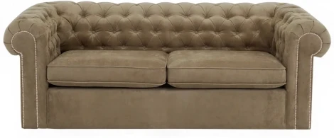 Диван Chesterfield ОГОГО (арт.329714), (Ткань/Светло-коричневый)